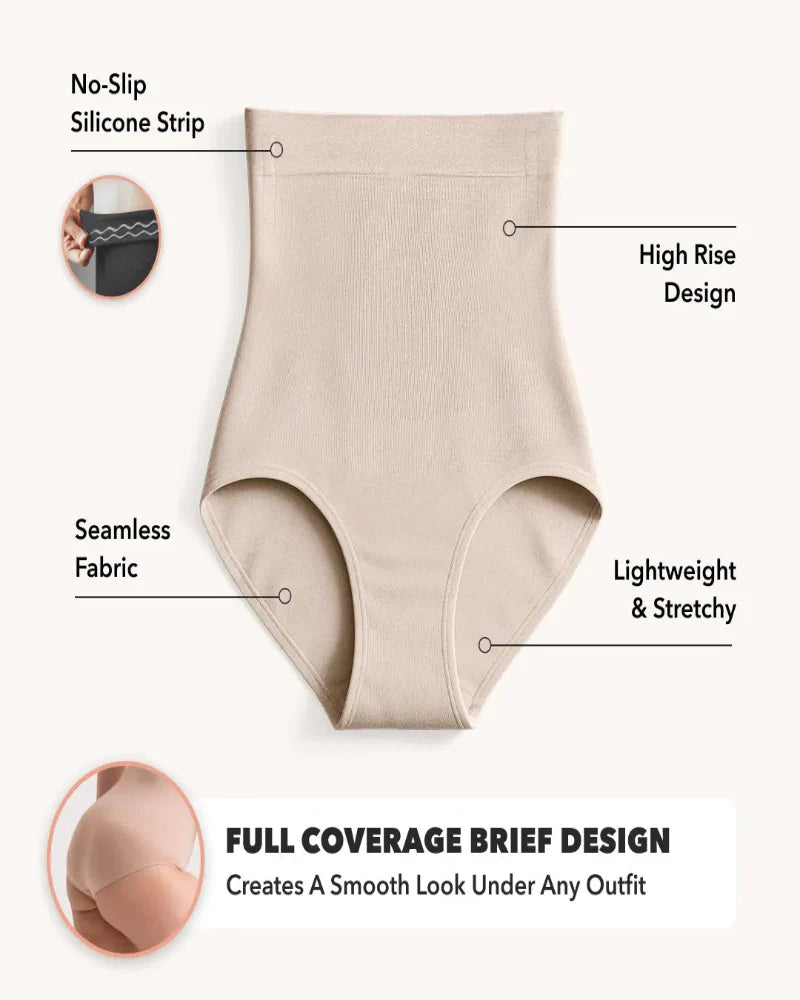 High-Waisted Seamless Shapewear Panty Anti-Slip Compression