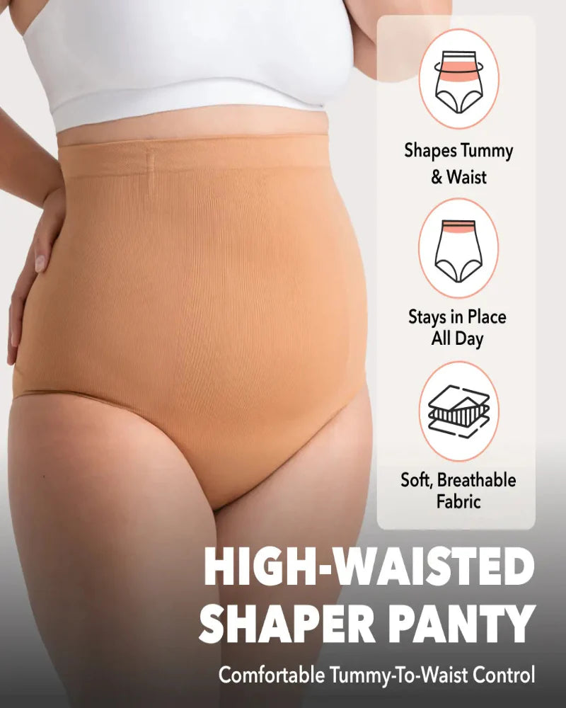 High-Waisted Seamless Shapewear Panty Anti-Slip Compression