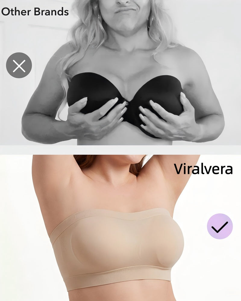 Stay‑Put Wireless Seamless Bandeau Bra