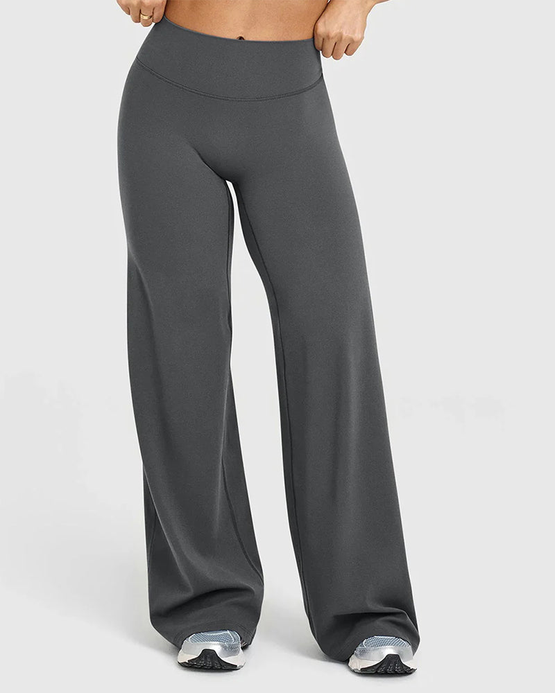 High-Waisted Elastic Wide-Leg Lounge Yoga Pants