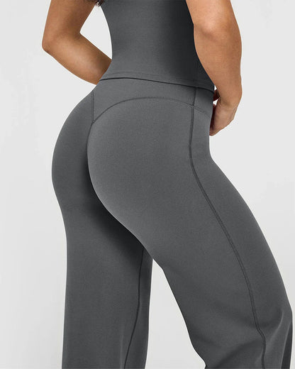 High-Waisted Elastic Wide-Leg Lounge Yoga Pants