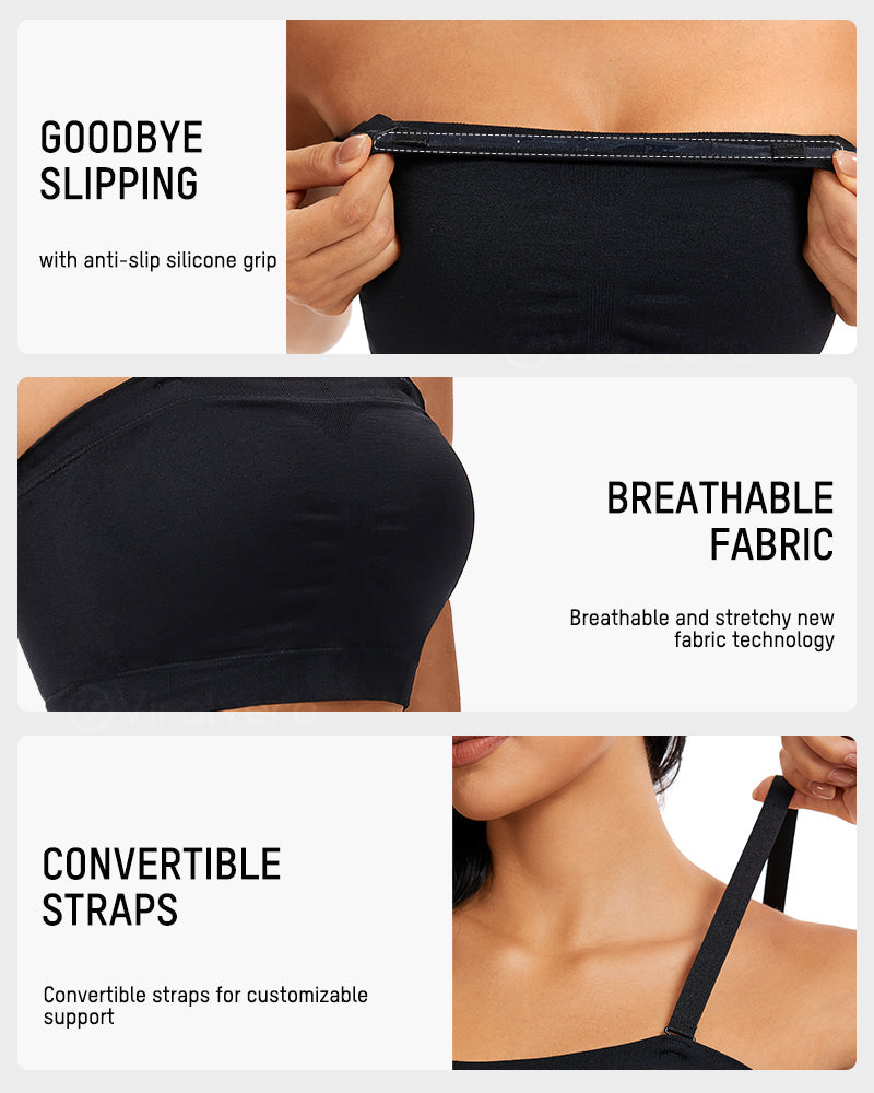 Full-Coverage Seamless Bandeau Bra