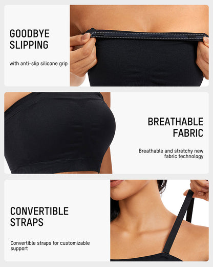 Full-Coverage Seamless Bandeau Bra