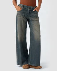 Mottled Dark Blue Denim