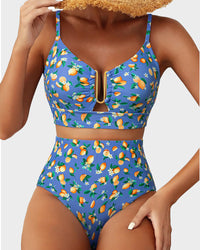 Navy Citrus Print