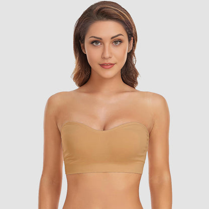 Non-Slip Bandeau Seamless Wireless Strapless Bra