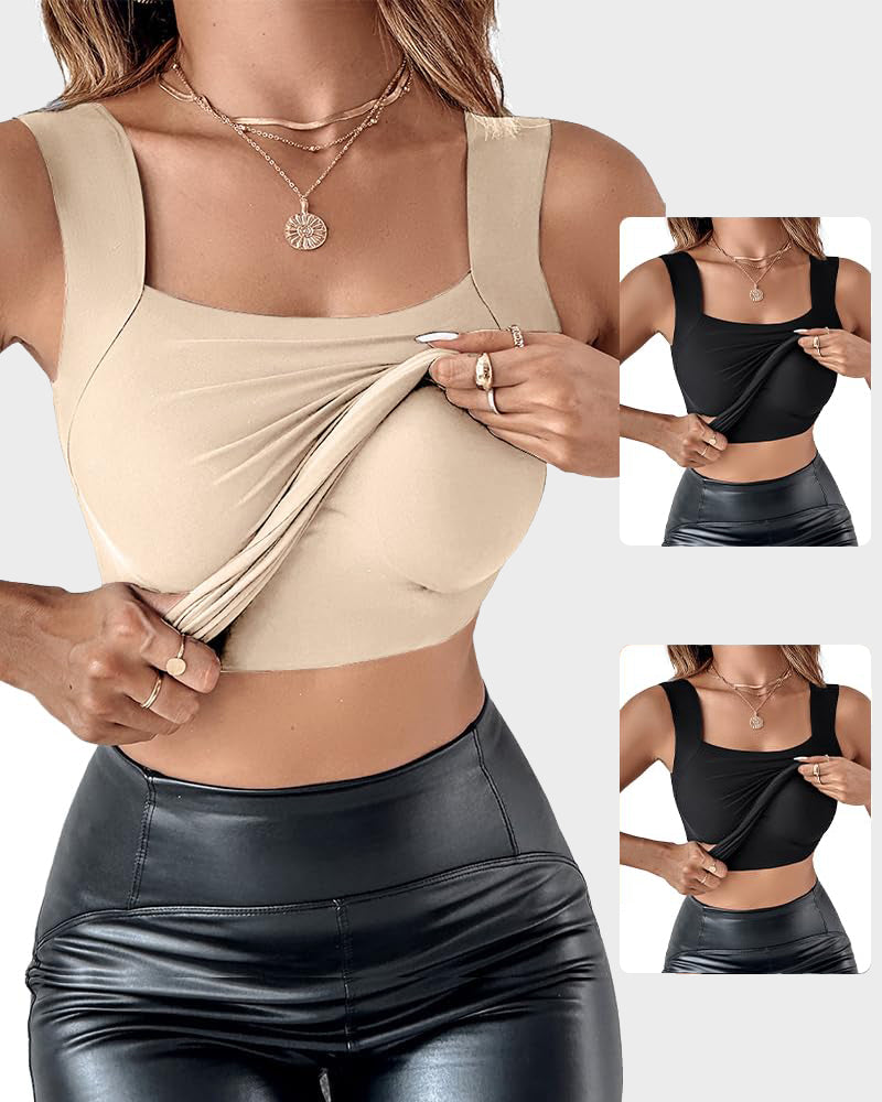 U-Neck Shapewear Tank with Built-In Bra