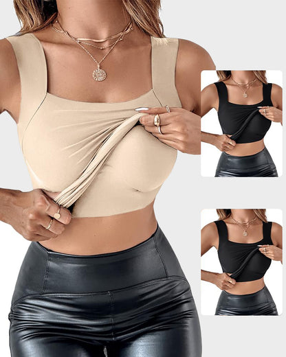 U-Neck Shapewear Tank with Built-In Bra