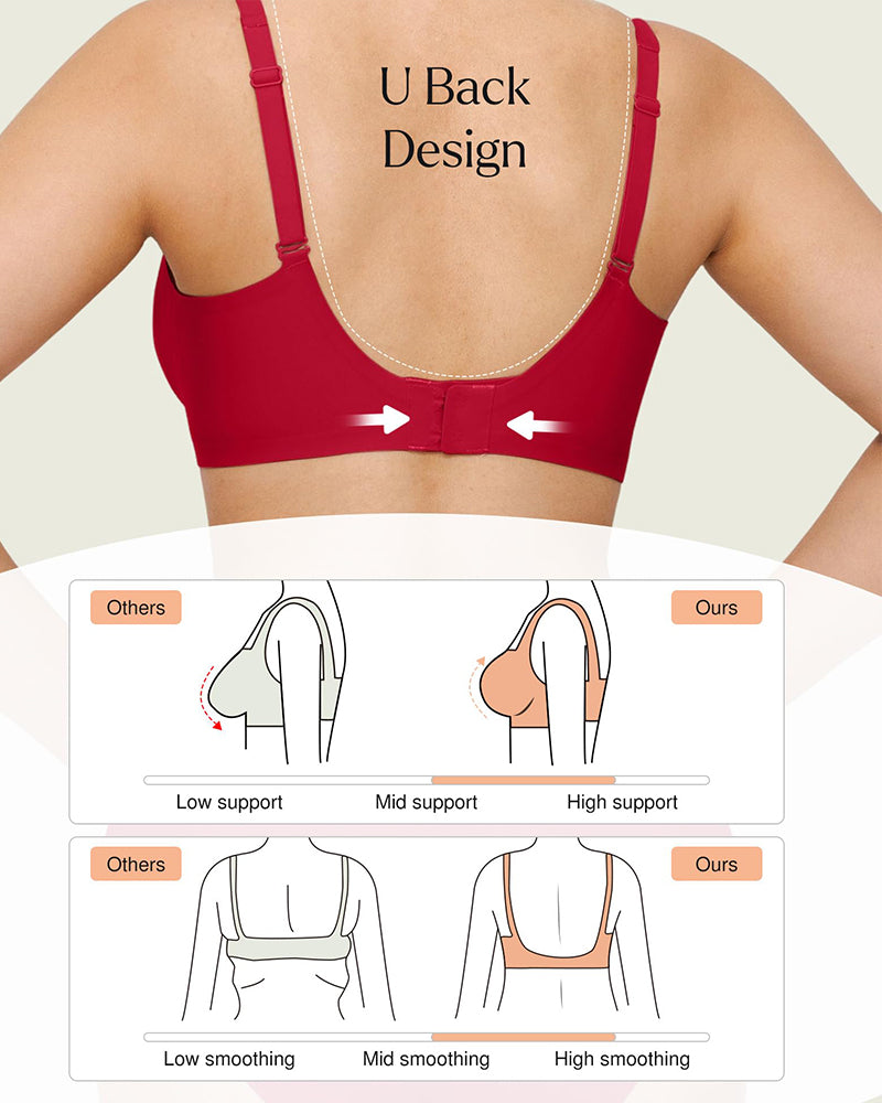 Seamless Deep V Push-Up Wireless Bra 3.0