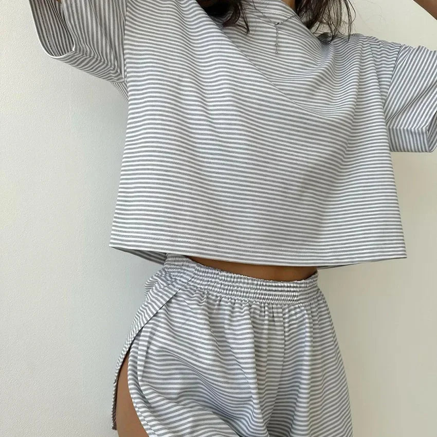 2-Piece Shorts Split Lounge Wear