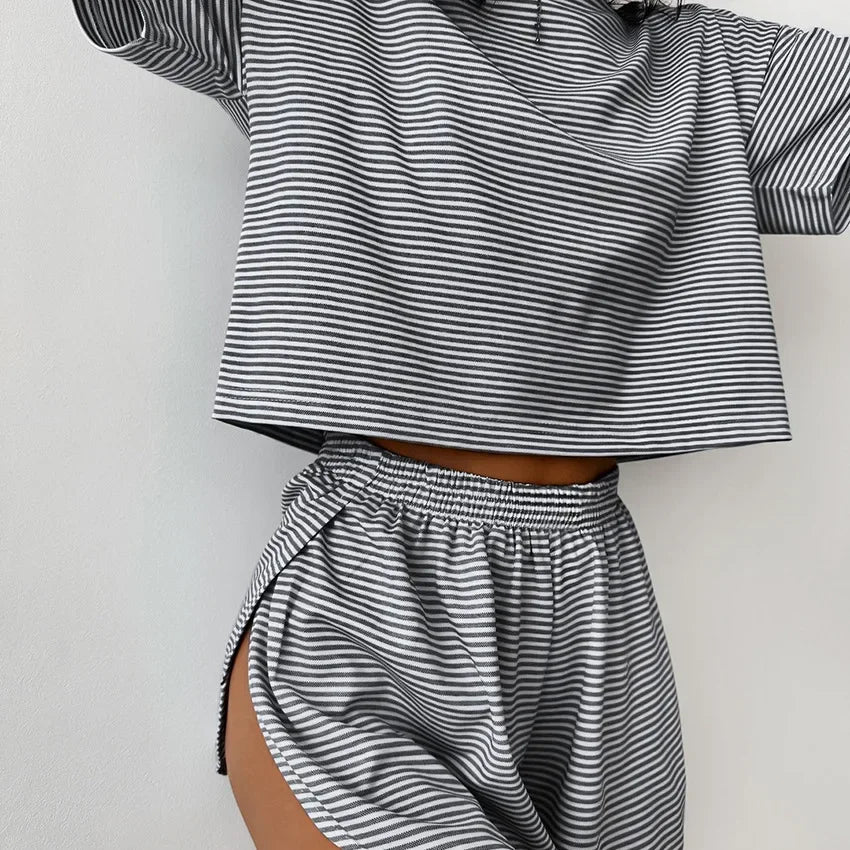 2-Piece Shorts Split Lounge Wear