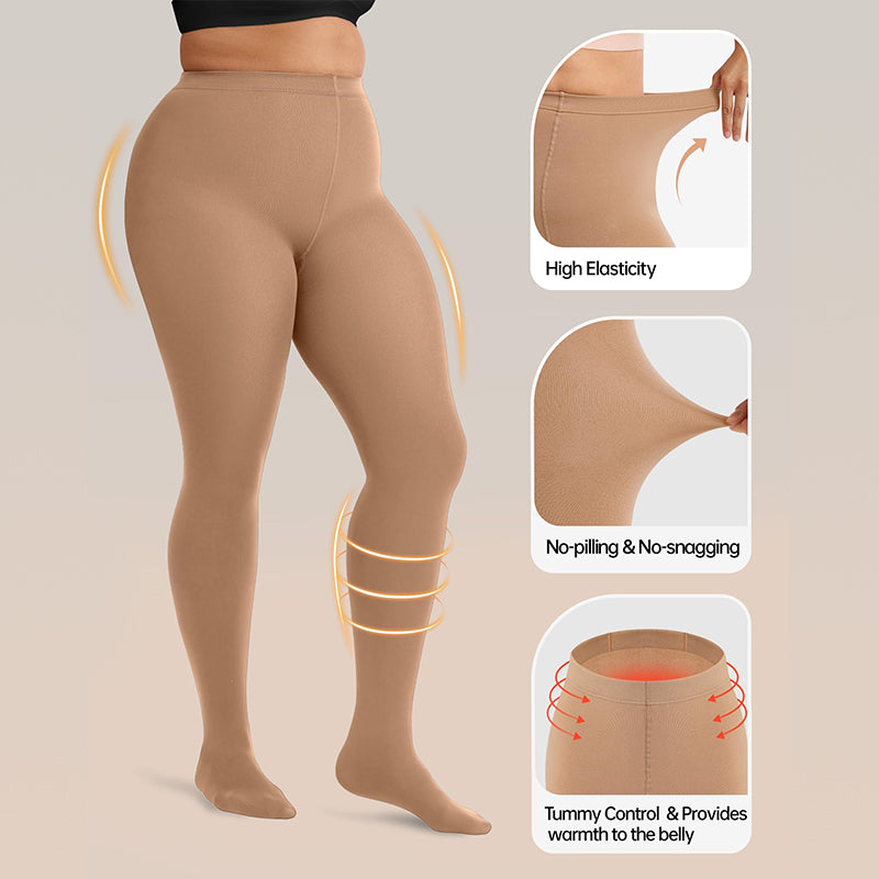 BOGO Sheer Fleece Lined Leggings – Ultra-Warm, High-Waisted Winter Tights