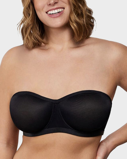 Mesh Strapless Underwire Bra Natural Lift