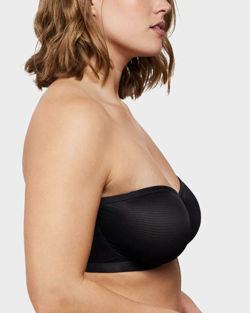 Mesh Strapless Underwire Bra Natural Lift