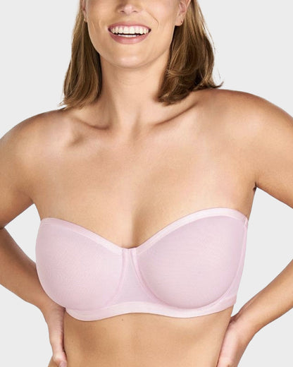 Mesh Strapless Underwire Bra Natural Lift