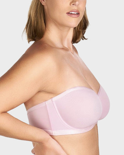 Mesh Strapless Underwire Bra Natural Lift