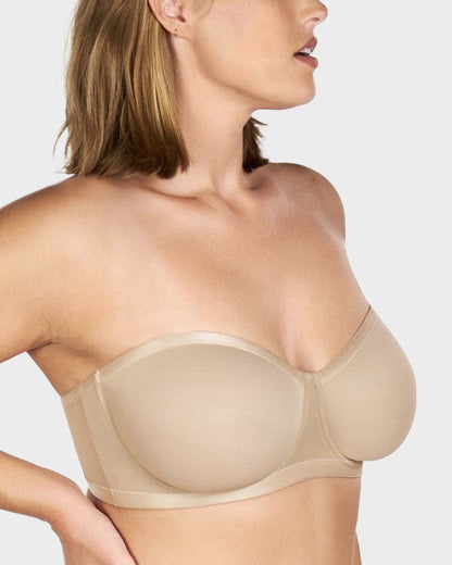 Mesh Strapless Underwire Bra Natural Lift