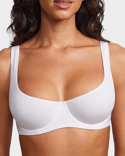 Underwire Support Seamless Unlined Balconette Bra 2.0