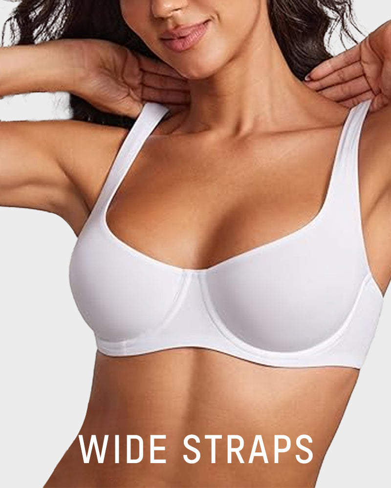 Underwire Support Seamless Unlined Balconette Bra 2.0