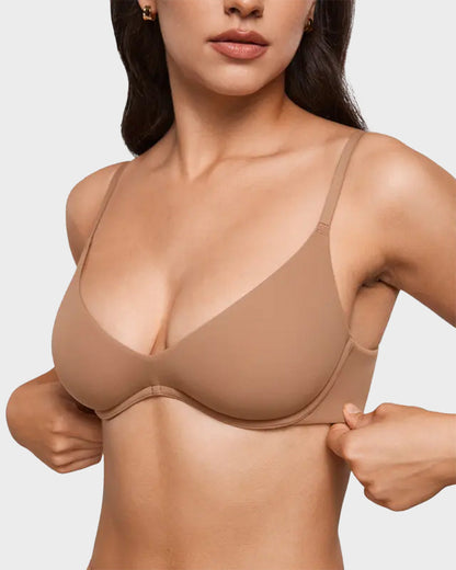 Underwire Plunge Balconette Bra Unlined