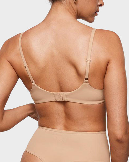 Underwire Plunge Balconette Bra Unlined