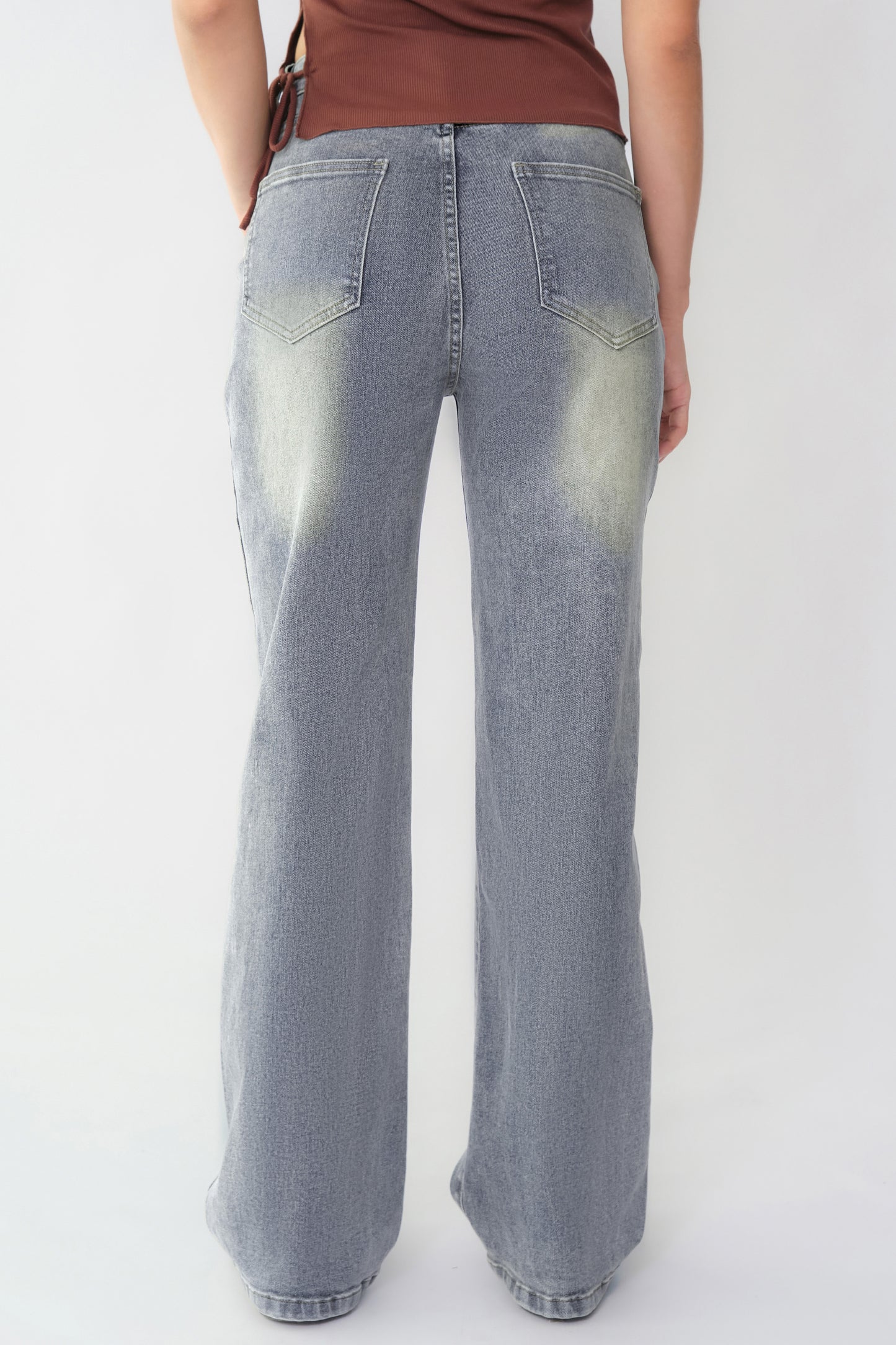 Women's Minimalist High Waist Denim Stretch Wide Leg Jeans