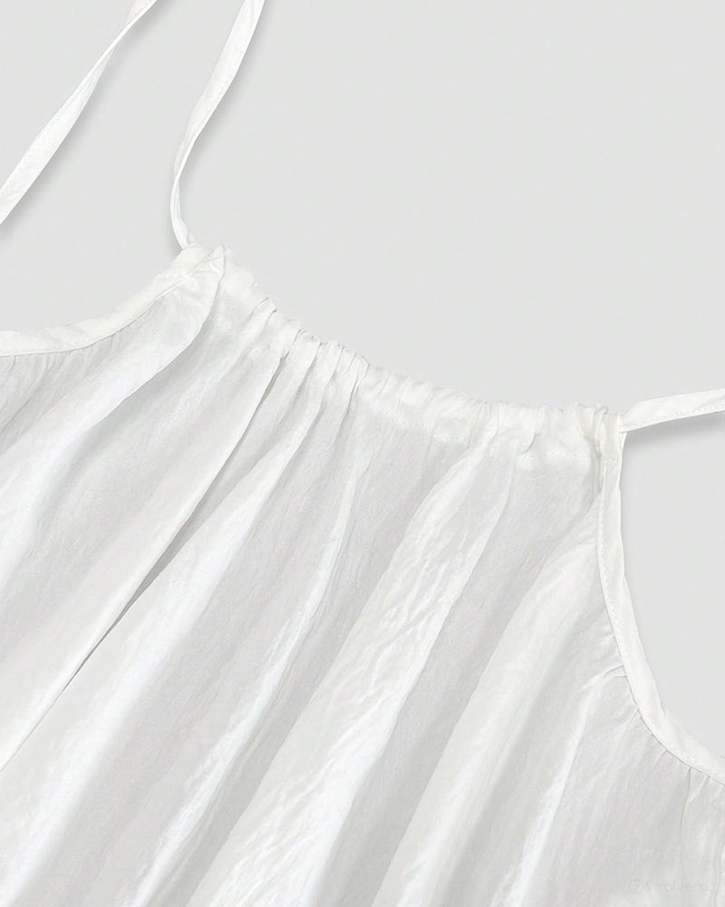 Women's Solid Color Backless Cami Dress