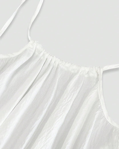 Women's Solid Color Backless Cami Dress