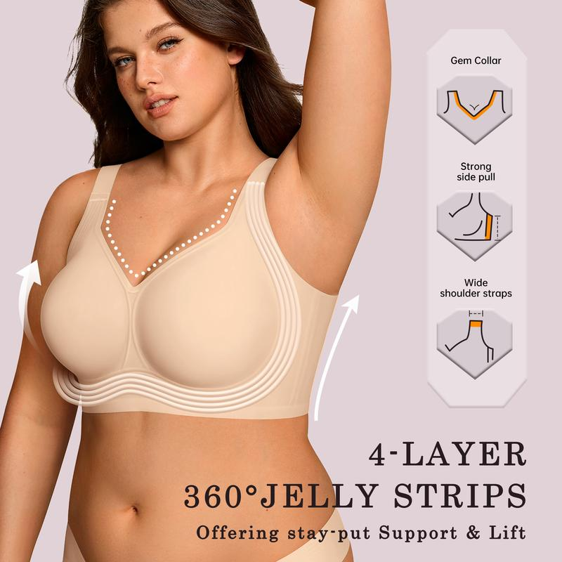 Comfortable Wireless Full Coverage Smoothing Lift Bra