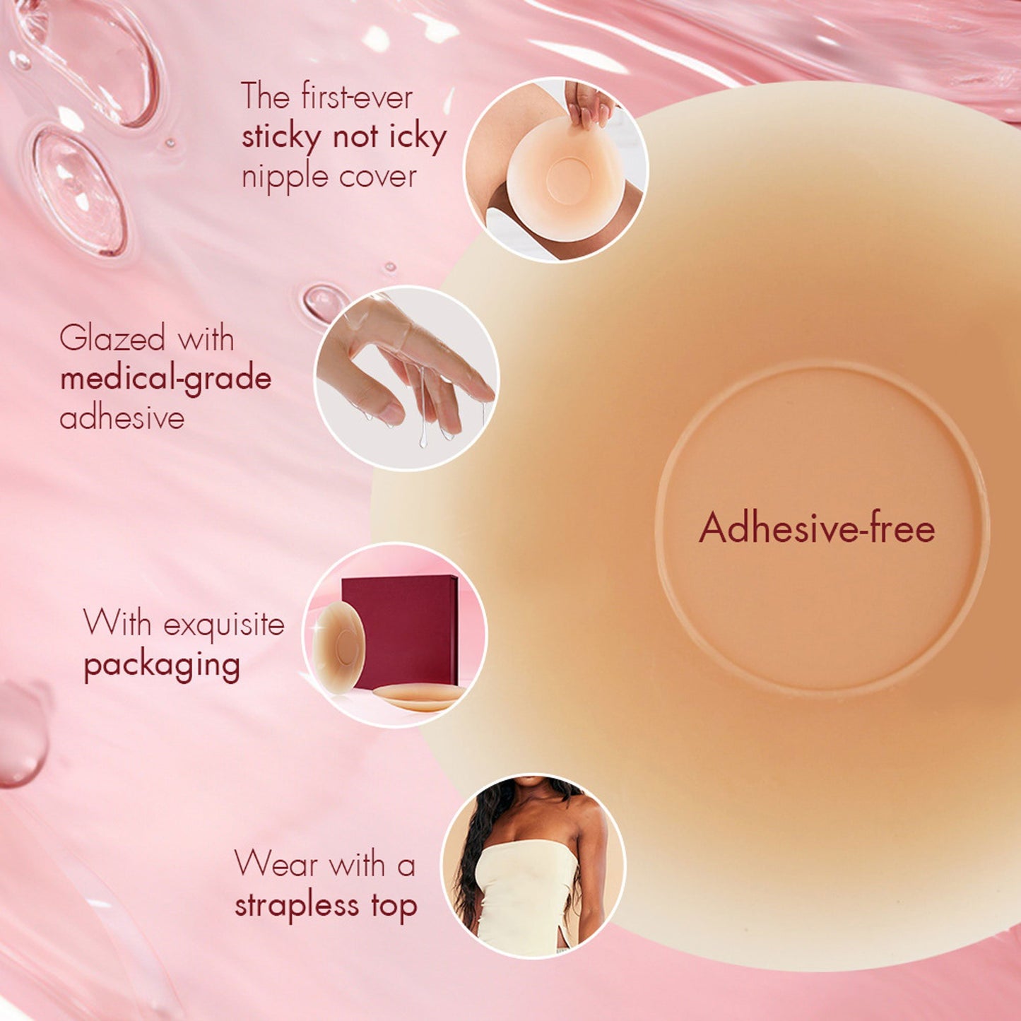 🏆#1 Bestselling🏆 ---- Sticky not icky! Seamless Nipple Covers
