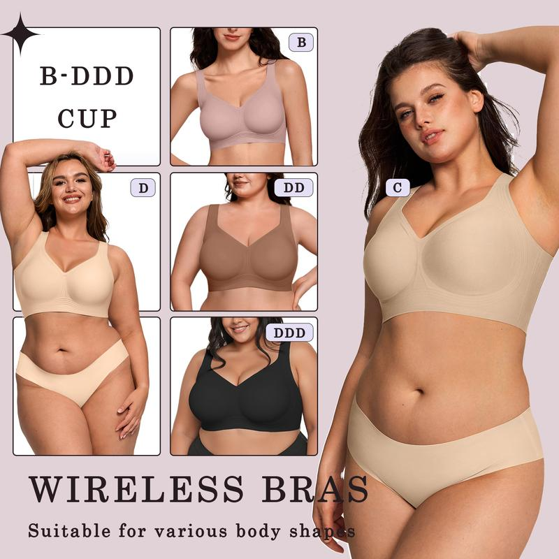 Comfortable Wireless Full Coverage Smoothing Lift Bra