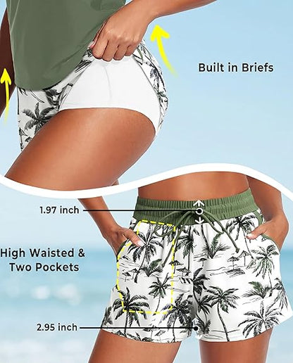 Women's 3-Piece Tankini Swimsuit Set with Shorts
