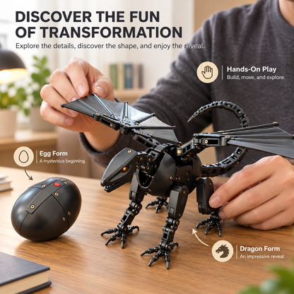 ⚡DragonMorph – Egg to Dragon Transforming Mechanical Toy